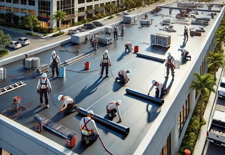 commercial roof installation (AI)